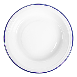 Platos hondos 'enamelware' 740 ml ø 22x4,5 cm blanco acero esmaltado (6 unid.)