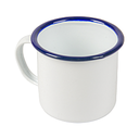 Tazas 'enamelware' 250 ml ø 7x7 cm blanco acero esmaltado (6 unid.)