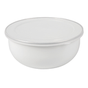Boles con tapa 'enamelware' 1000 ml ø 18x7,3 cm blanco acero esmaltado (6 unid.)