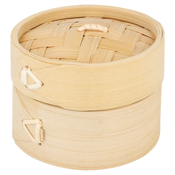 [165.61] RECIPIENTES MINI DIM-SUM Ø 8x6 CM NATURAL BAMBÚ (10 UNID.)