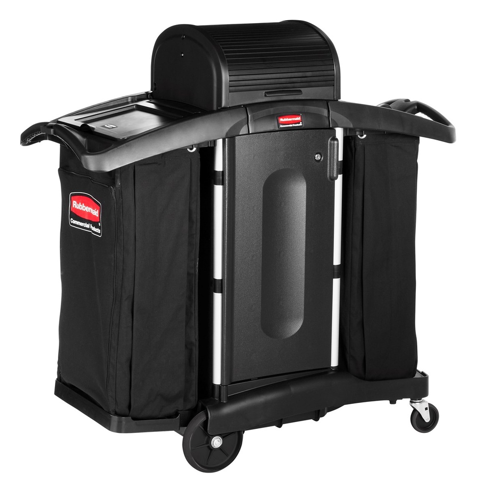 [FG9T7800BLA] Carro de Limpieza Compacto Executive – Gran Capacidad con Puertas y Tapa