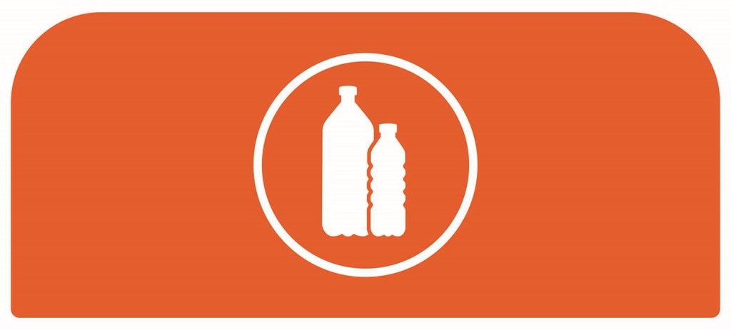 Pegatina Contenedor Acero Configure™  Naranja de 57 L