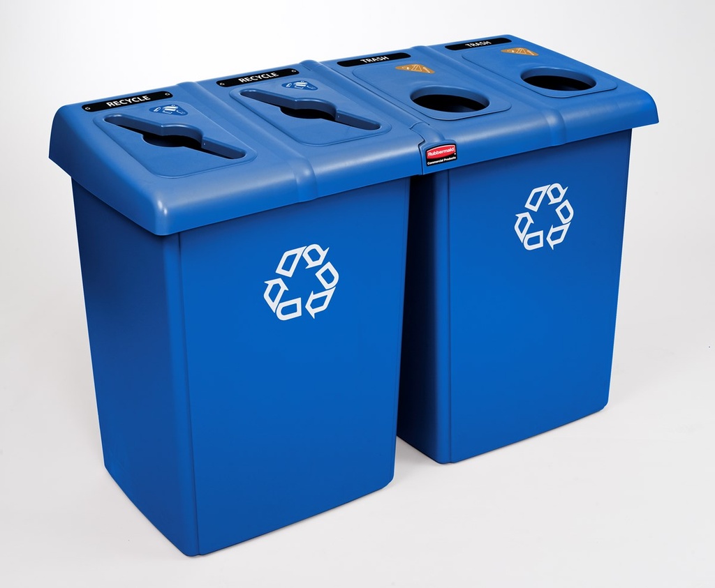 [1792372] Punto de Reciclaje GLUTTON® de Cuatro Depósitos Azul