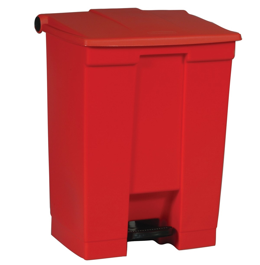 Papelera de Pedal, 68 Litros, Roja
