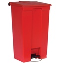 Papelera de Pedal, 87 Litros, Roja
