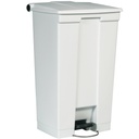 Papelera de Pedal, 87 Litros, Blanca