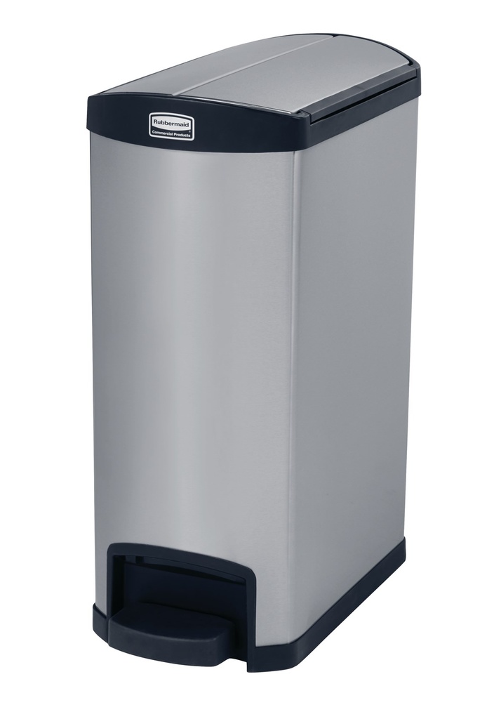 [1901993] Cubo Slim JIM® de Pedal Lateral 50 L de Acero Inoxidable Negro