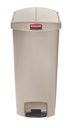 Cubo Slim JIM® de Pedal Lateral de Resina 68 L Beige