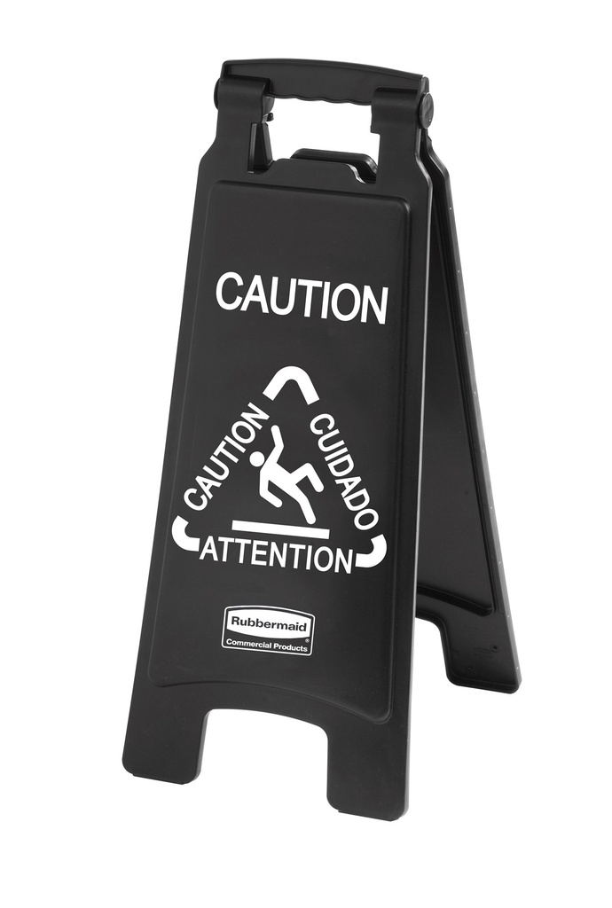 [1867505] Señal Multilingüe Executive SERIES™ con Aviso «cuidado», a Dos Caras, 66 Cm, Negra