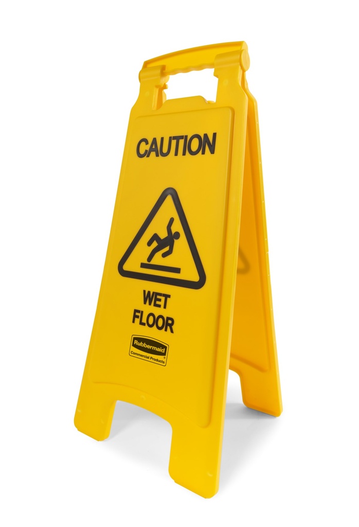 [FG611277YEL] Señal con Aviso «cuidado Suelo Mojado», a Dos Caras, 66 Cm, Amarilla