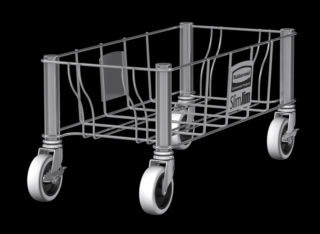 [1968468] Plataforma con Ruedas Individual de Acero Inoxidable Slim JIM®