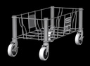 Plataforma con Ruedas Individual de Acero Inoxidable Slim JIM®