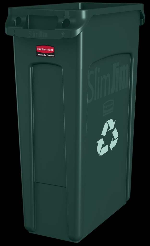 [FG354007GRN] Contenedor de Reciclaje Slim JIM® con Ventilación 87 L Verde