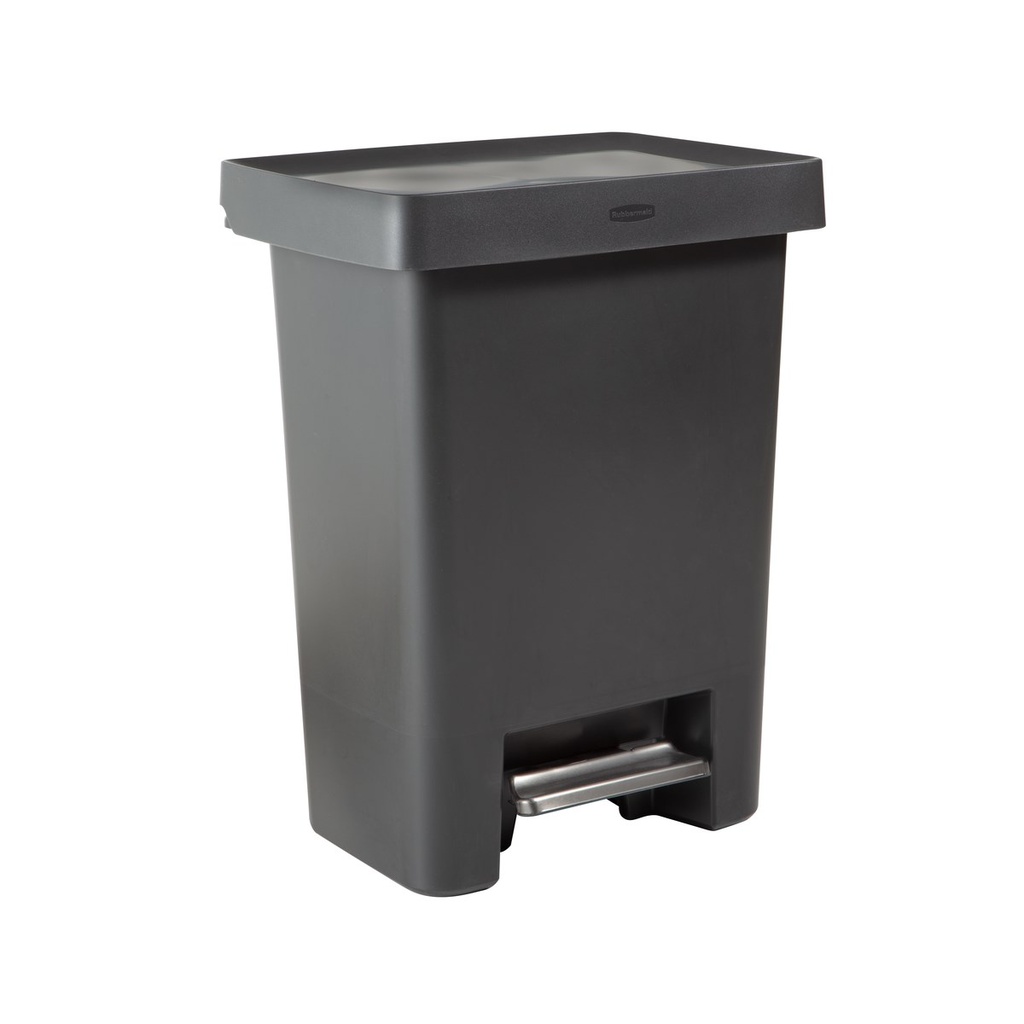 [2181031] Contenedor Rubbermaid Premier Series 71l/19g con Pedal, Carbón, Flujo Simple o Doble