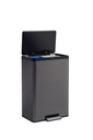Contenedor con Pedal Rubbermaid Elite 39l Acero Inoxidable, Doble Compartimento