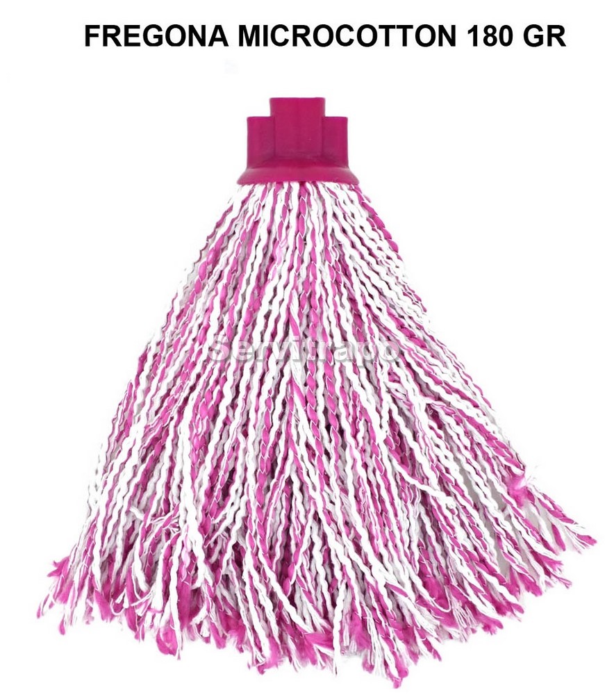 Fregona Microcotton Hilo Rojo/blanco 180gr