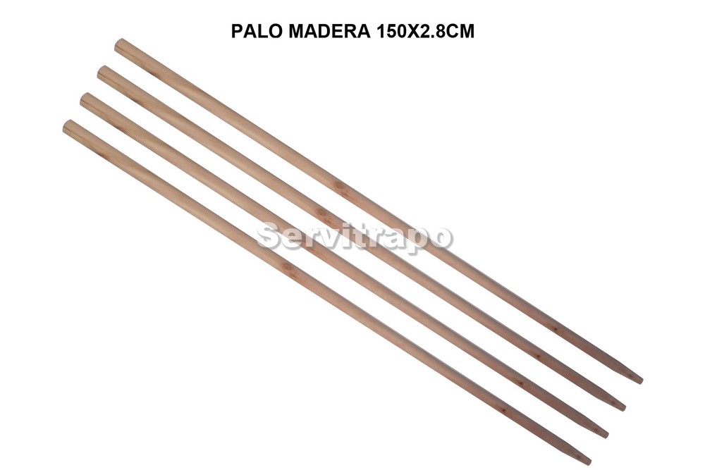 Palo Madera 150x2.8cm (Especial Escoba Industrial 60cm)