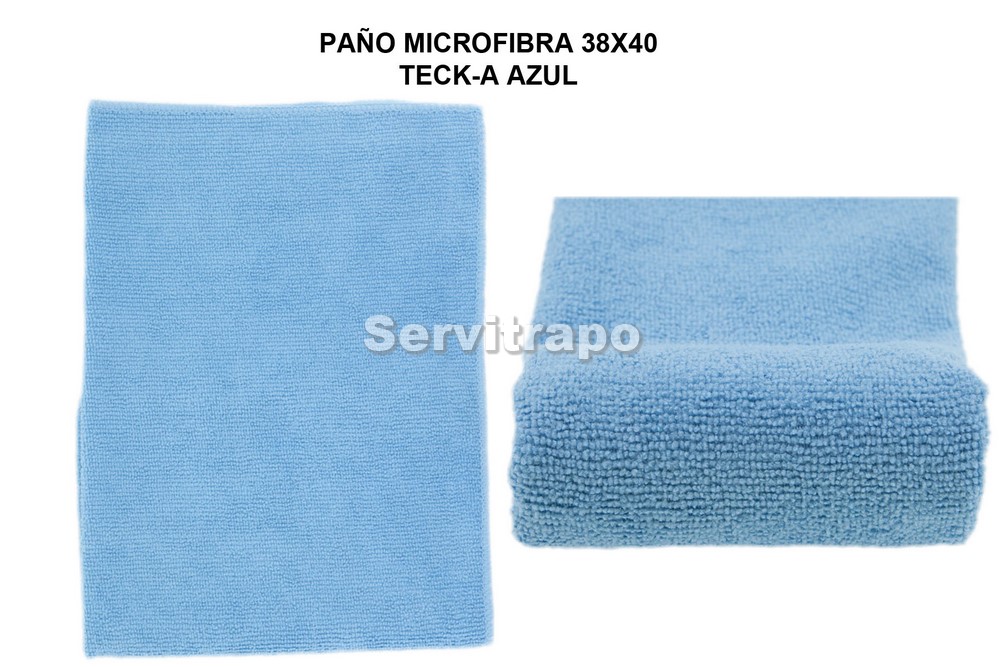 Paño Microfibra Multiusos Teck-A Pack 12 Azul 300gr (Terry)