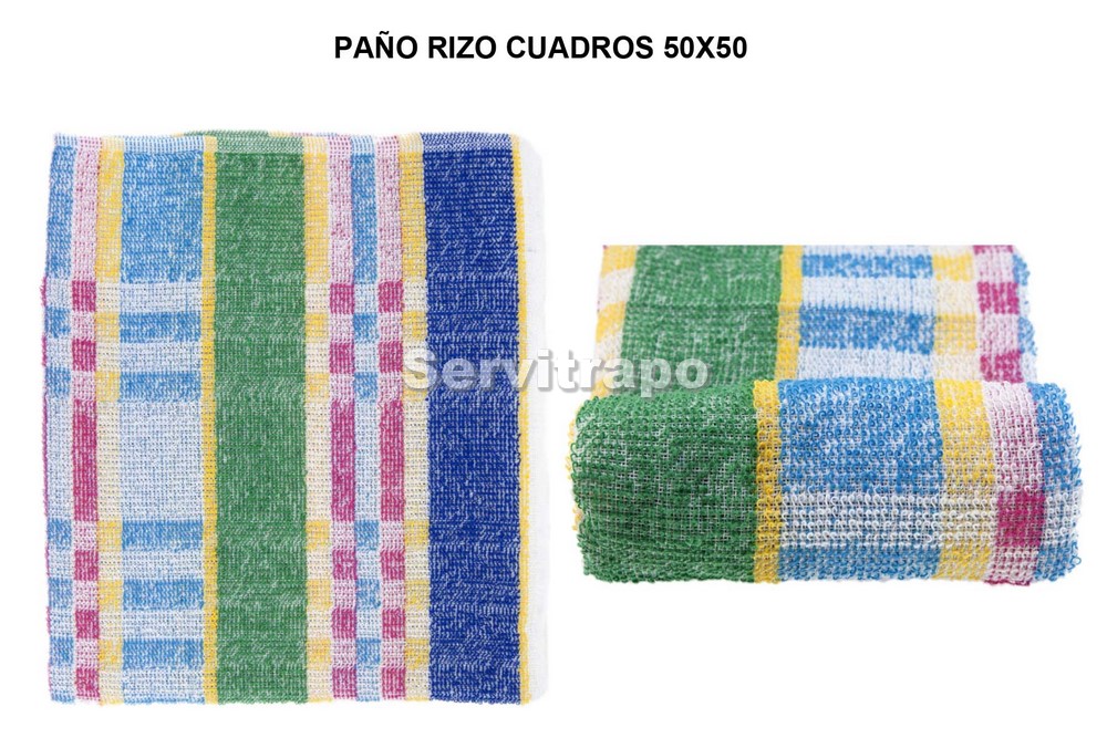 [SW725597] Paño Rizo Cuadros Pack-12