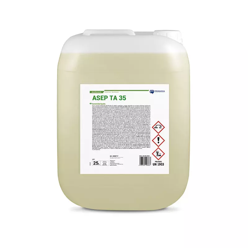 [ASEP TA 35] Desinfectante espumante a base de ácido peracético – Garrafa 25 L (ASEP TA 35)