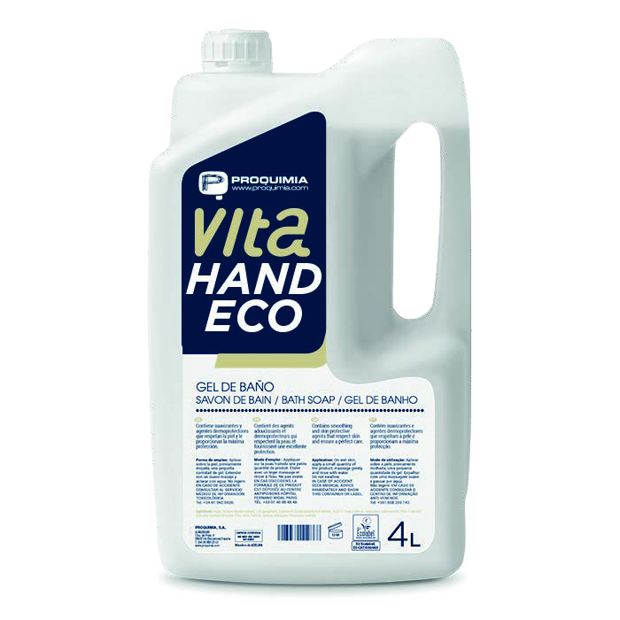 [1069853] Gel con fragancia floral para el lavado de manos. – Garrafa 4 L (VITA HAND ECO)
