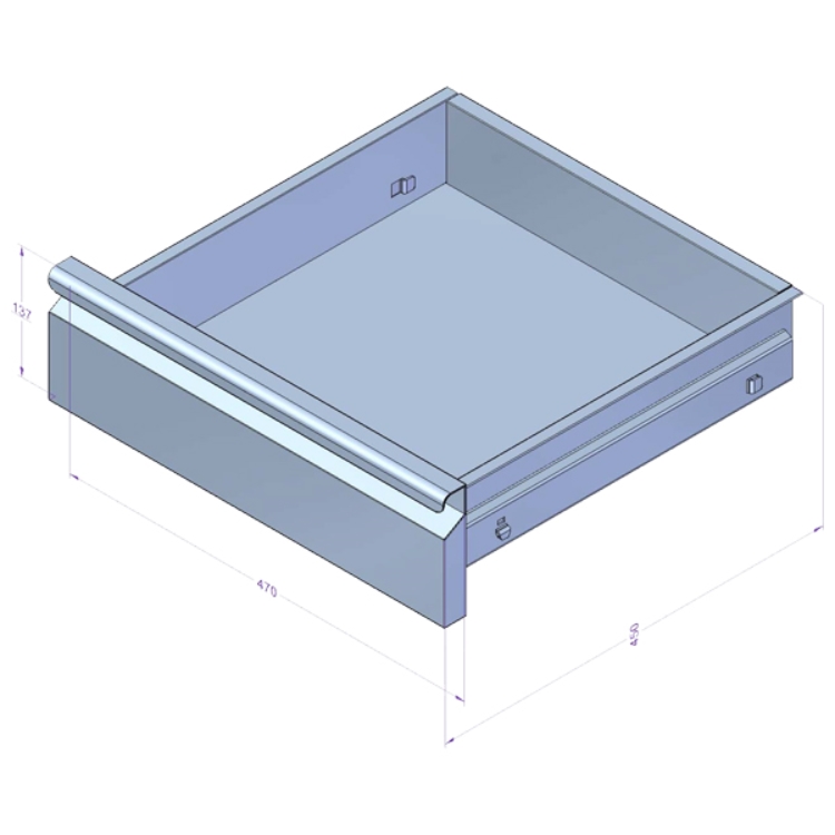 [19004643] Cajón para mesa gama 700 mm medidas 610x570x196