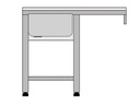 Fregadero lavavasos 1200x550 escurridor izquierda