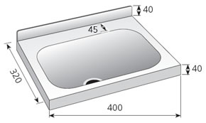 [19004695] Lavabo, medida 400 x 320 x 185