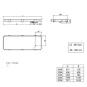 Placa caliente bajo encimera 611 mm - 2 x GN1/1