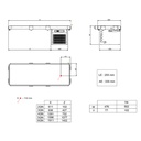 Placa refrigerada bajo encimera 1244 mm - 4 x GN1/1