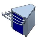 Mueble ángulo externo 45º para self-service