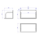Estante colgante para colocar platos en muebles isla central