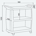 Cubo para desperdicios compatible con carros de servicio