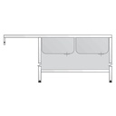 Fregadero para lavavajillas 1800x600 mm 2 cubetas escurridor izquierda