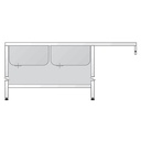Fregadero para lavavajillas 1800x700 mm 2 cubetas escurridor derecha