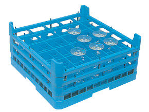 Cesta para 25 vasos o copas 500x500 altura 200 mm