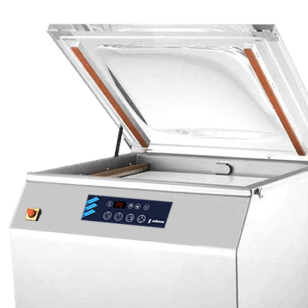 Envasadora al vacío profesional de pie por sensor Busch doble barra 656 mm