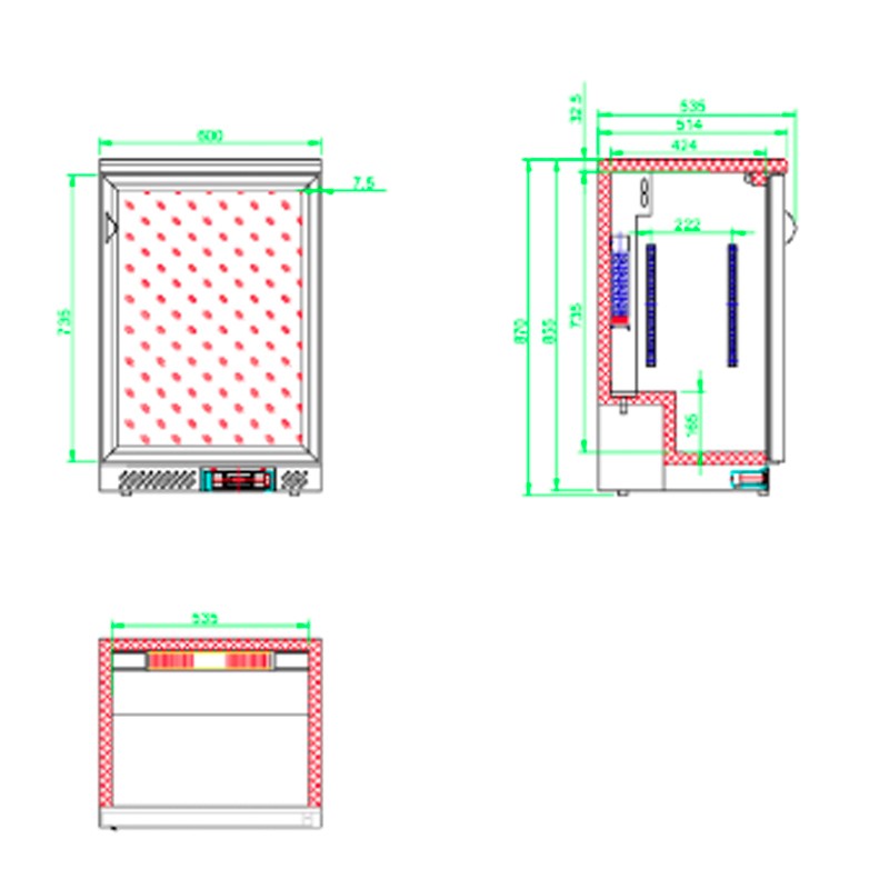 [19110802] Expositor refrigerado mural profesional ETB-60 S1