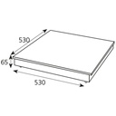 Placa caliente encastrable 1 zona 500x500 mm mando remoto