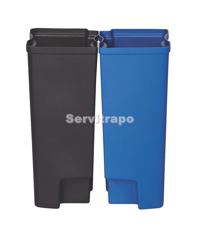 [1883627] Set De Cubo Interior Doble Para 30 L, Resina, Pedal Frontal
