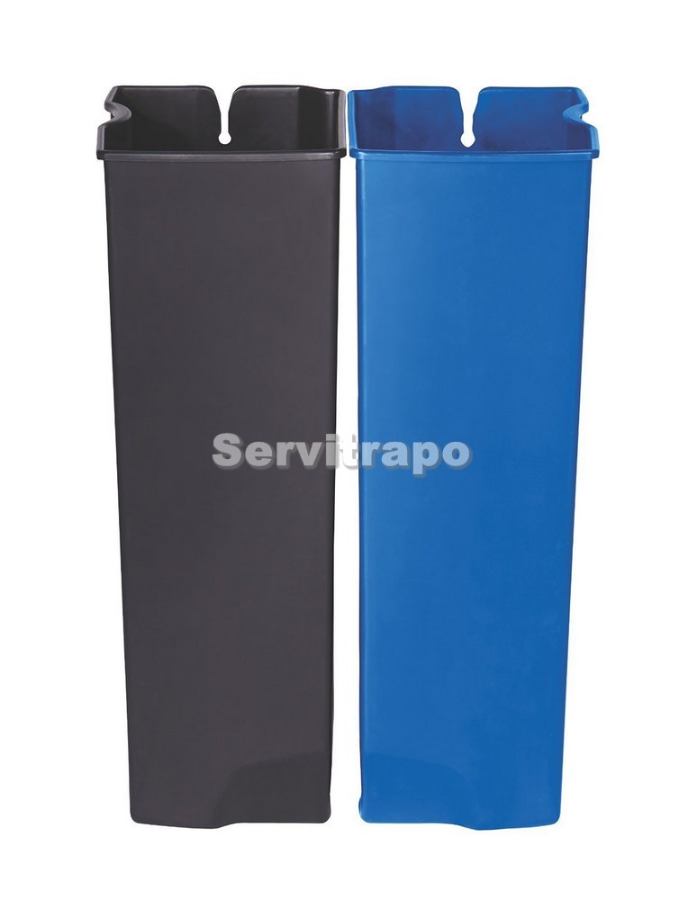 Set De Cubo Interior Doble Para 50 L, Metal, Pedal Frontal