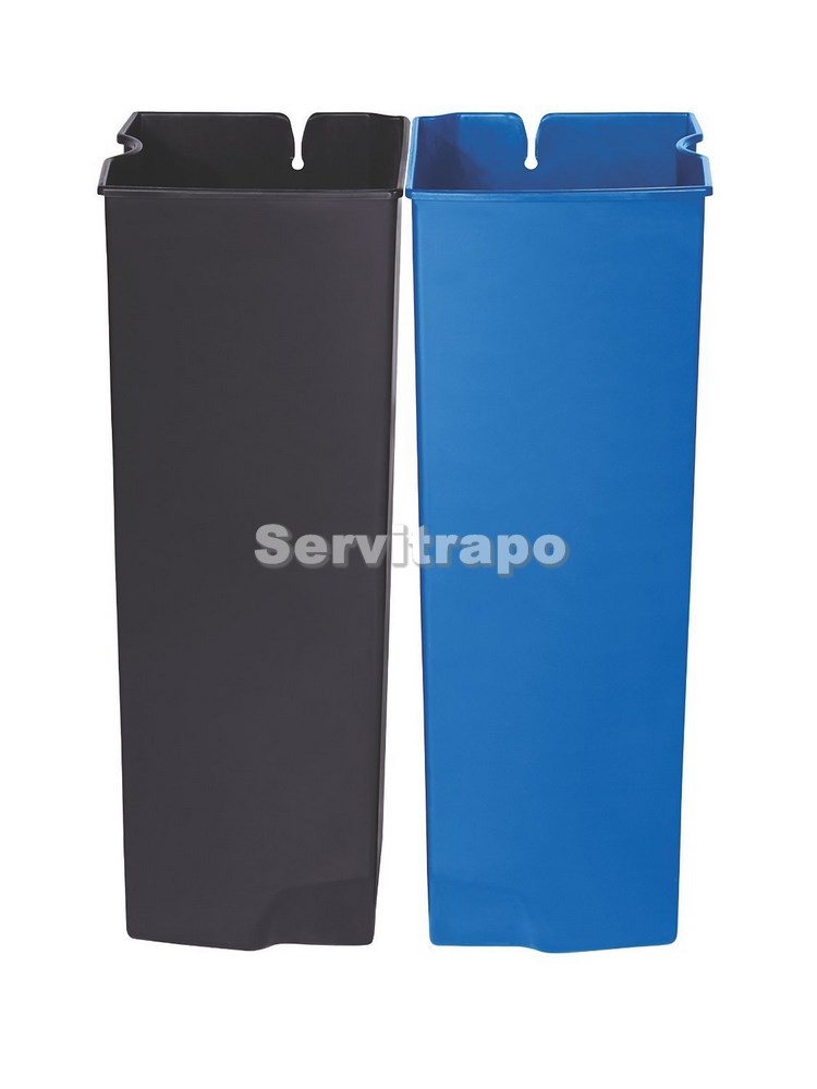 Set De Cubo Interior Doble Para 90 L, Metal, Pedal Frontal