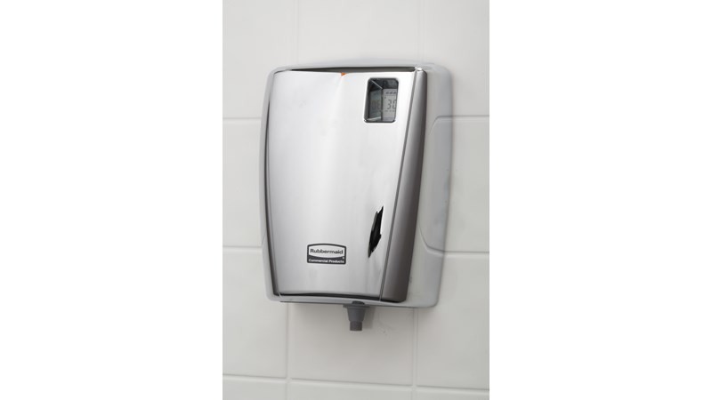 Dispensador Rubbermaid Autosanitiser LCD Cromo