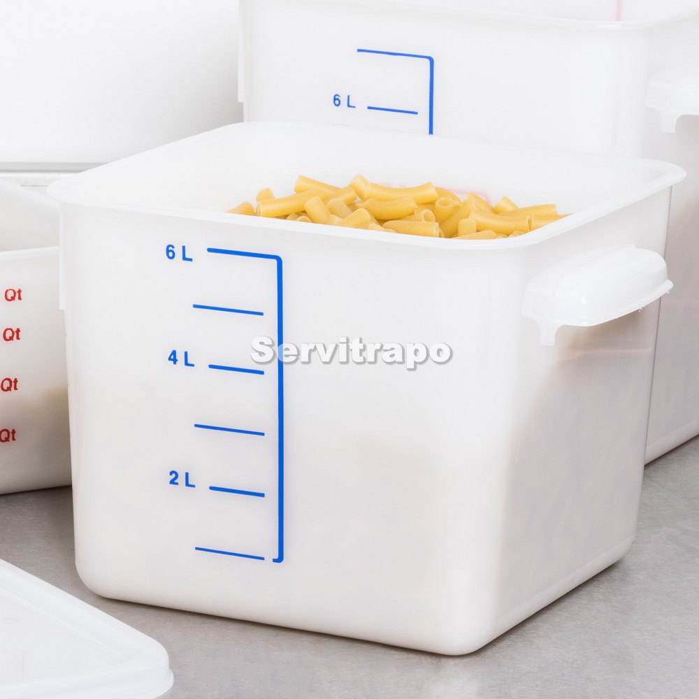Recipente alimentos cuadrado para ahorro espacio 5,7l