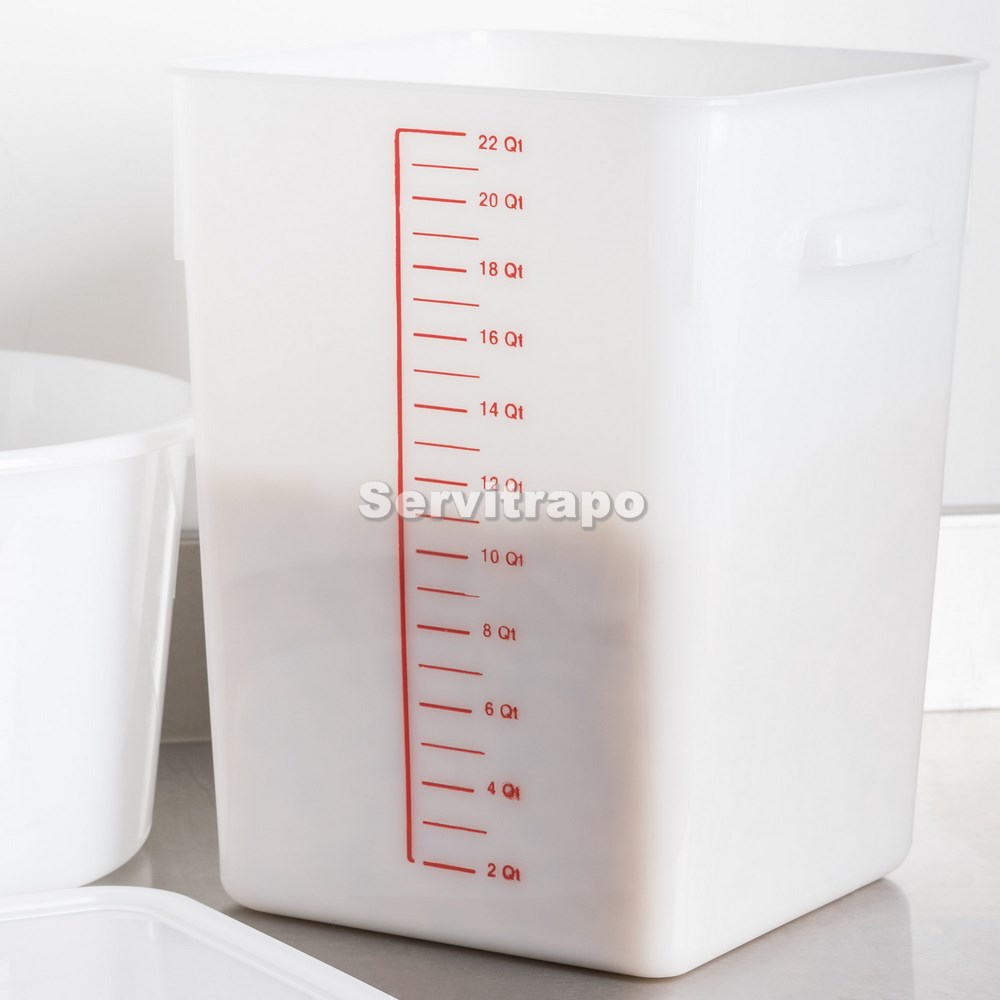 Recipente alimentos cuadrado para ahorro espacio 20,8l