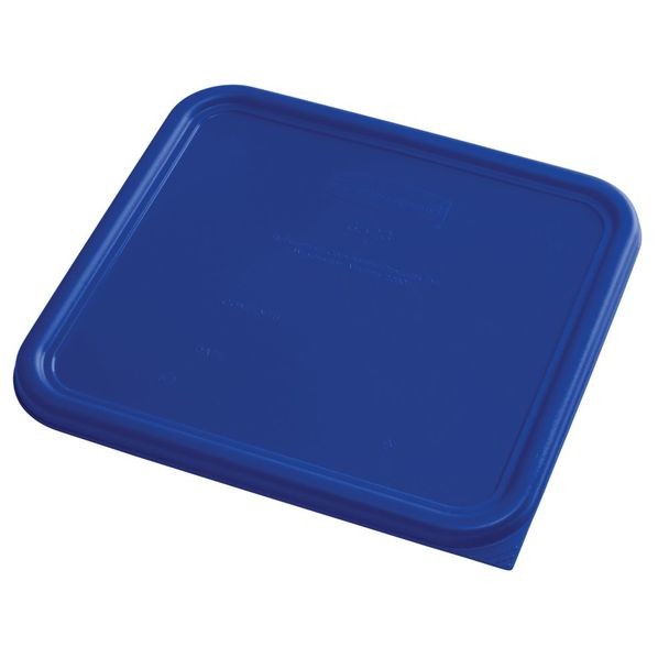 Tapa de contenedor cuadrada Rubbermaid azul grande