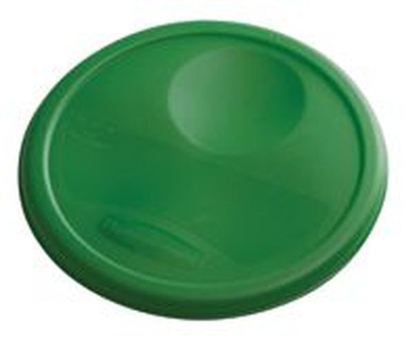 [1980381] Tapa de contenedor redondo Rubbermaid verde medio