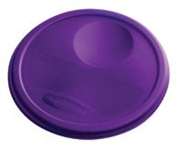 Tapa de contenedor redondo Rubbermaid morado medio