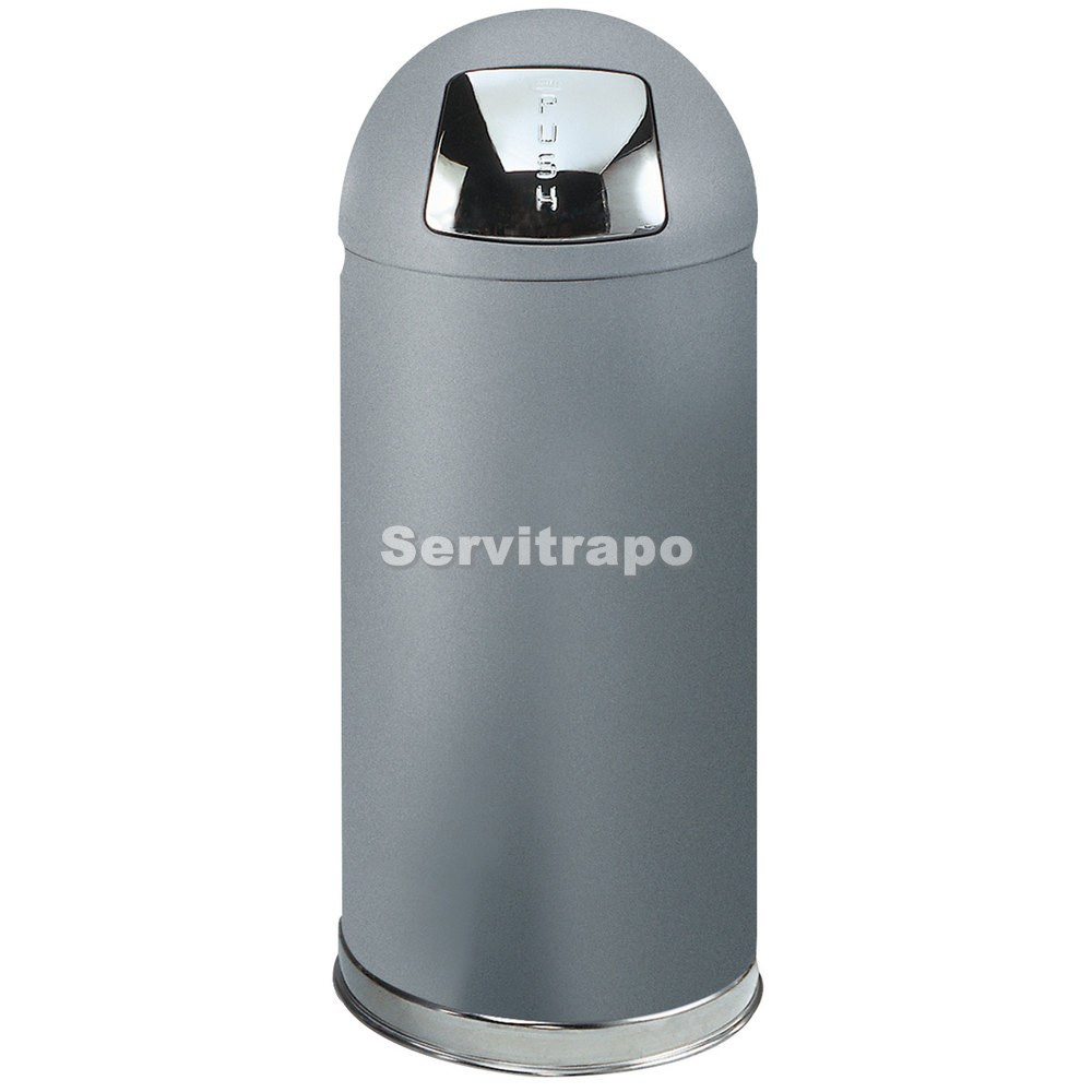 Papelera EasyPush 55L Plateado