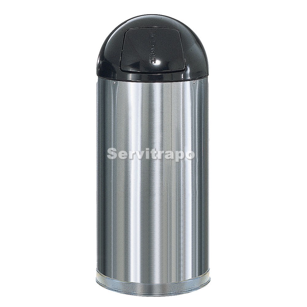Papelera EasyPush 55L Acero inox.